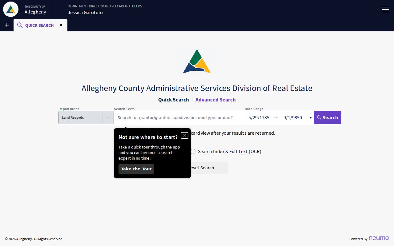 Mount Lebanon residents directory access through Allegheny County official land-record search